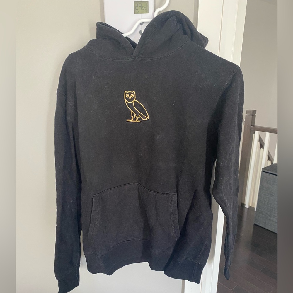 OVO Black Hoodie with Gold Owl Logo
